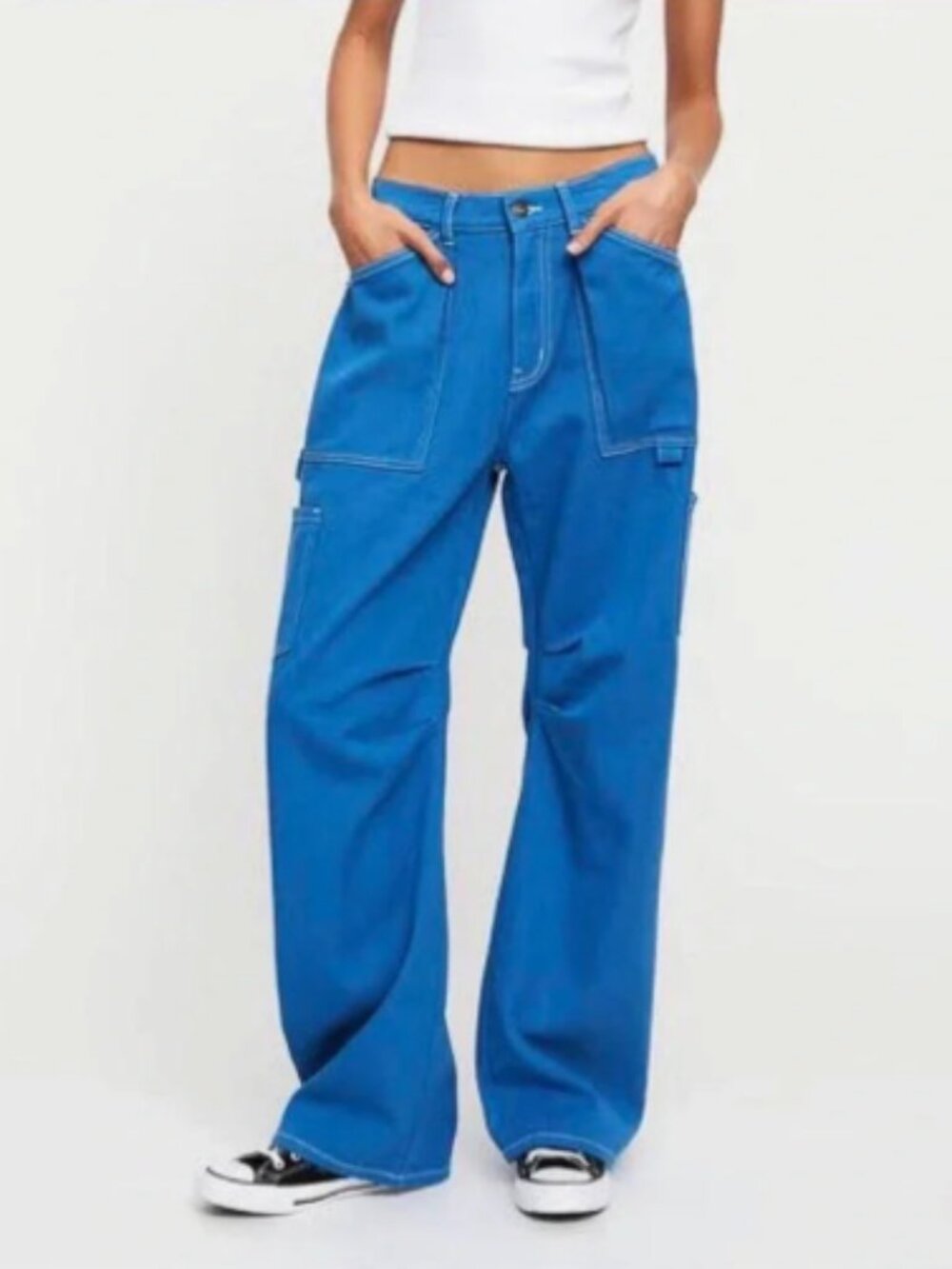 Lioness EUC Blue Miami Vice Cargo Jeans